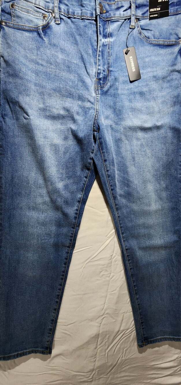 NWT Express Athletic Slim Hyper Stretch Jeans 36x30 - Picture 2 of 4